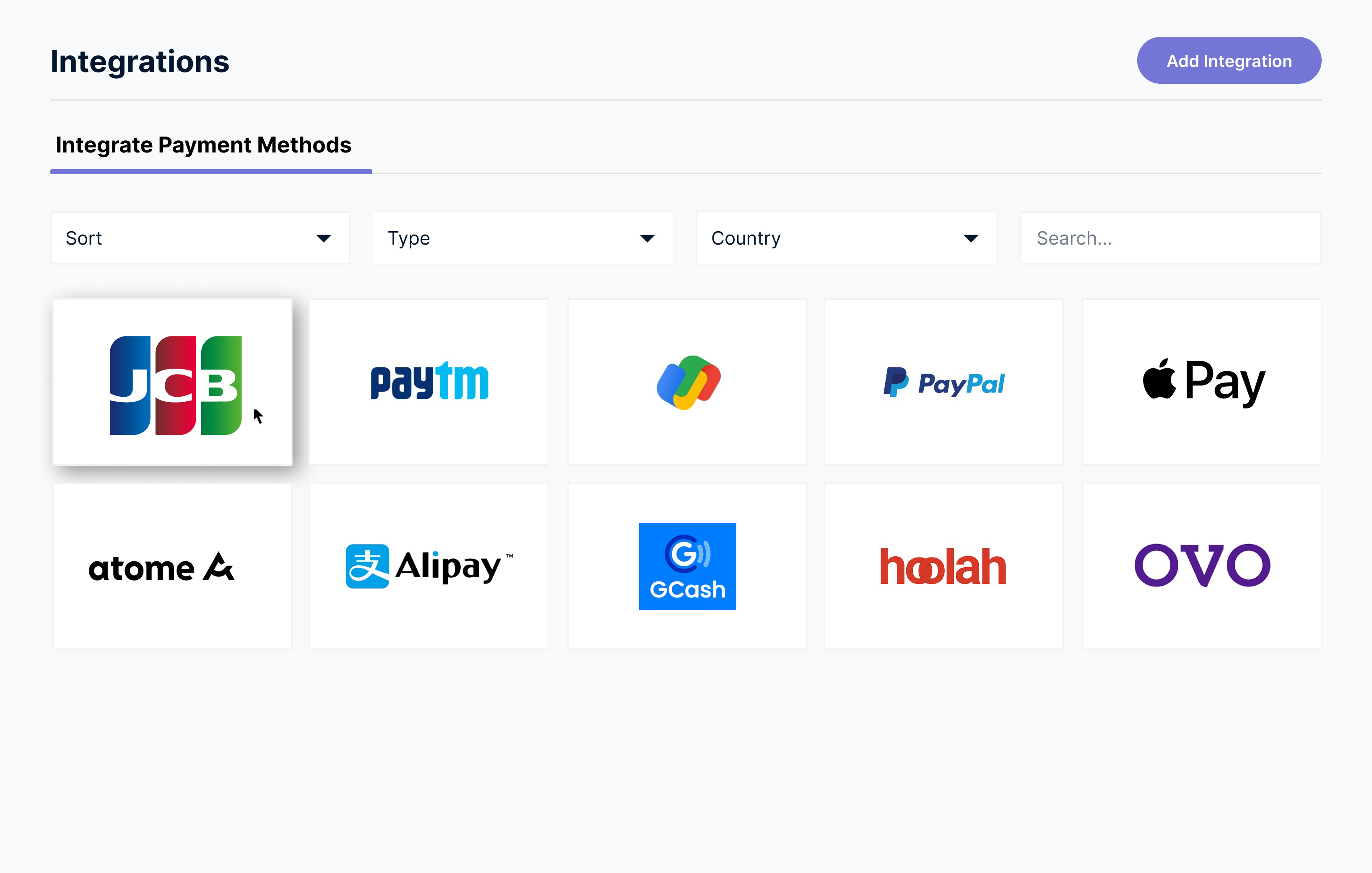 Integrate With JCB Payment Method Nocode integration